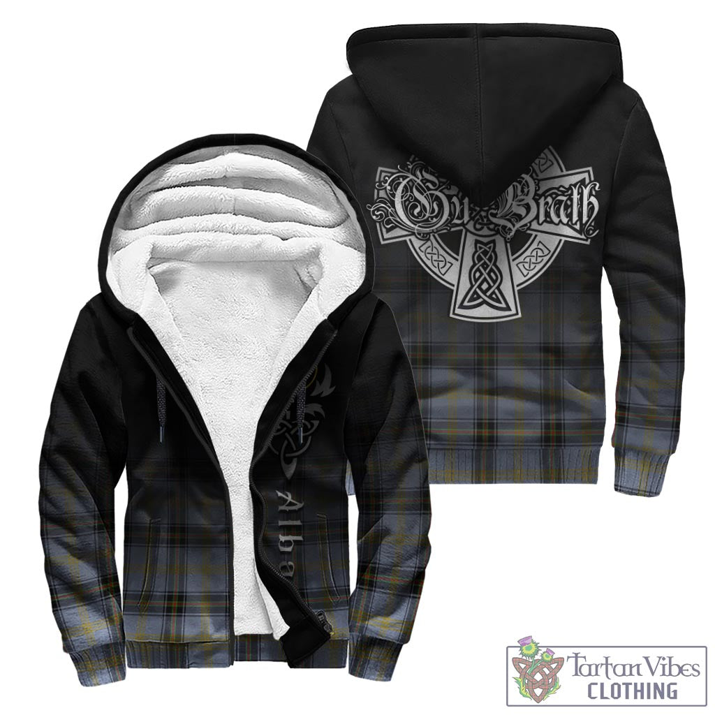 Tartan Vibes Clothing Bell Tartan Sherpa Hoodie Featuring Alba Gu Brath Family Crest Celtic Inspired