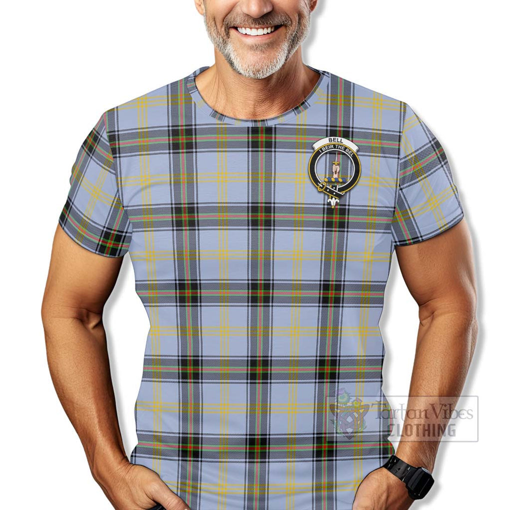 Tartan Vibes Clothing Bell Tartan T-Shirt with Family Crest Celtic Skull Style