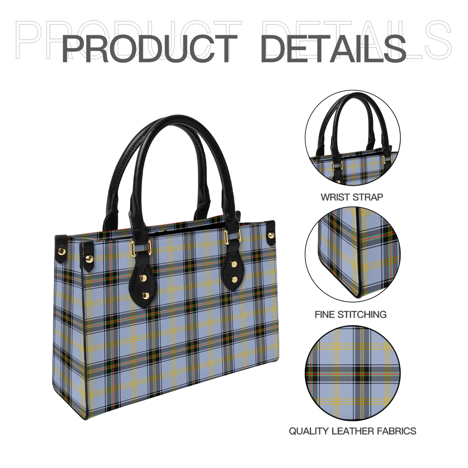 Bell Tartan Leather Bag - Tartanvibesclothing