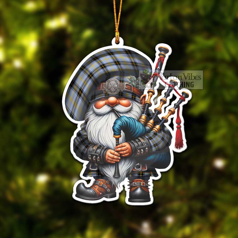 Tartan Vibes Clothing Bell Tartan Badpiper Gnome Christmas Ornament