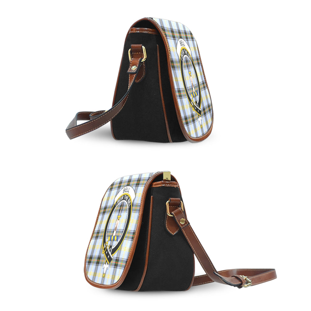 Bell Tartan Saddle Bag with Family Crest - Tartan Vibes Clothing