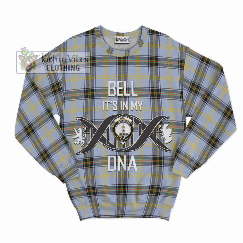 Bell Tartan Sweatshirt with Family Crest DNA In Me Style - Tartan Vibes Clothing