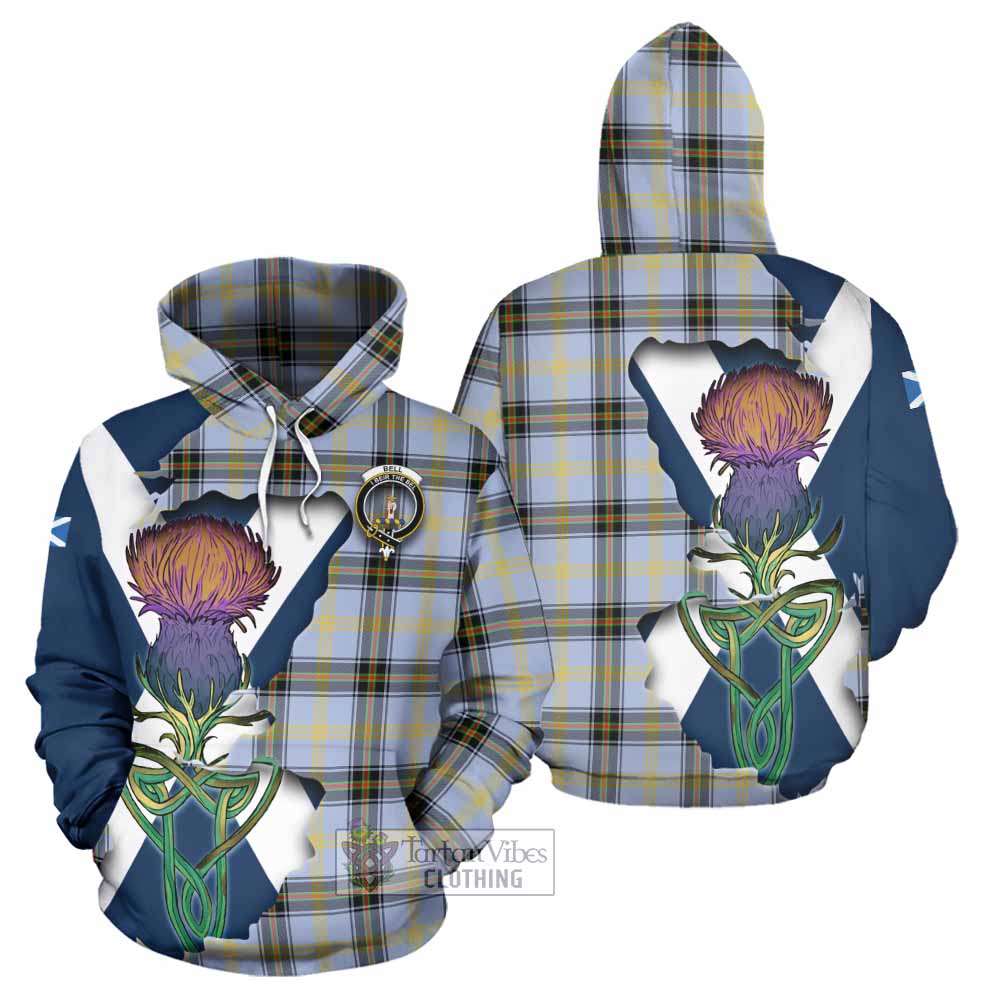 Bell Tartan Family Crest Hoodie Scottish Thistle Celtic Inspired - Tartan Vibes Clothing