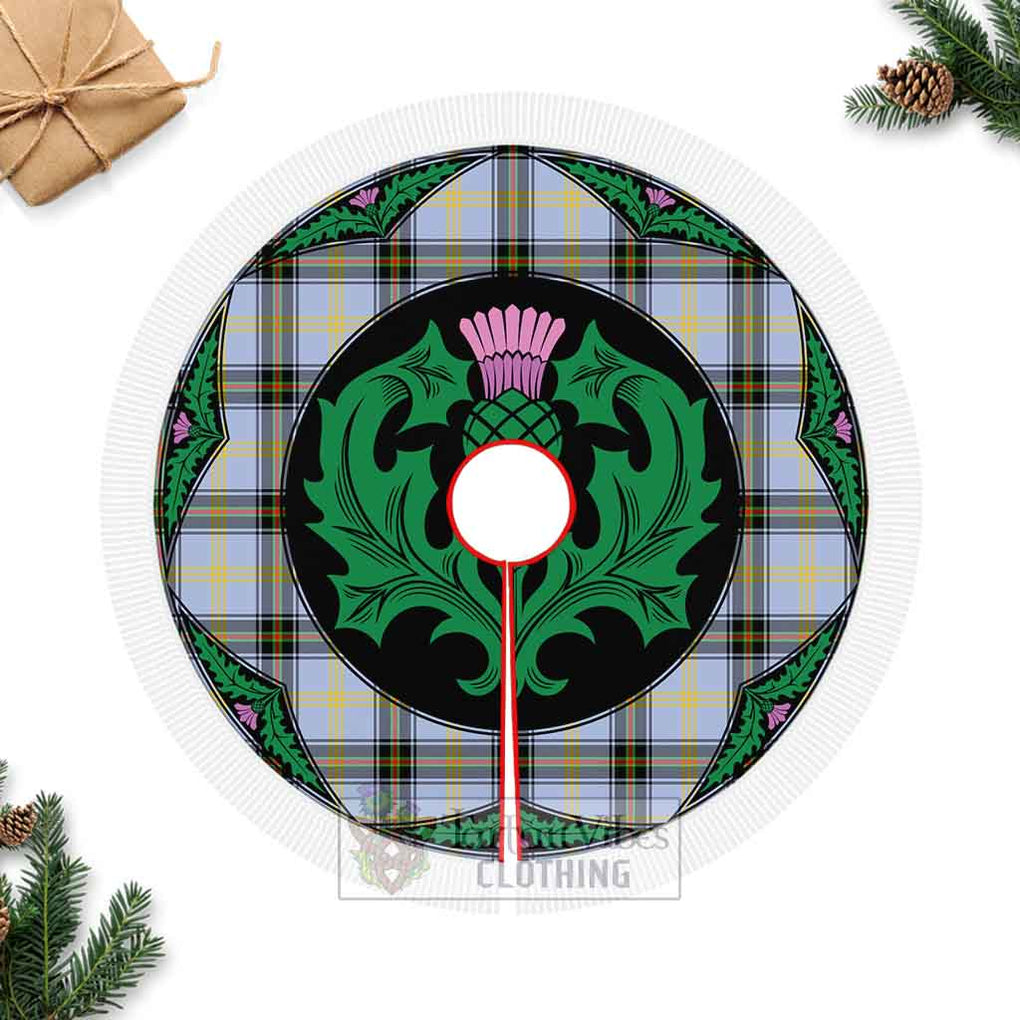 Tartan Vibes Clothing Bell Tartan Christmas Tree Skirt Scottish Thistle Style