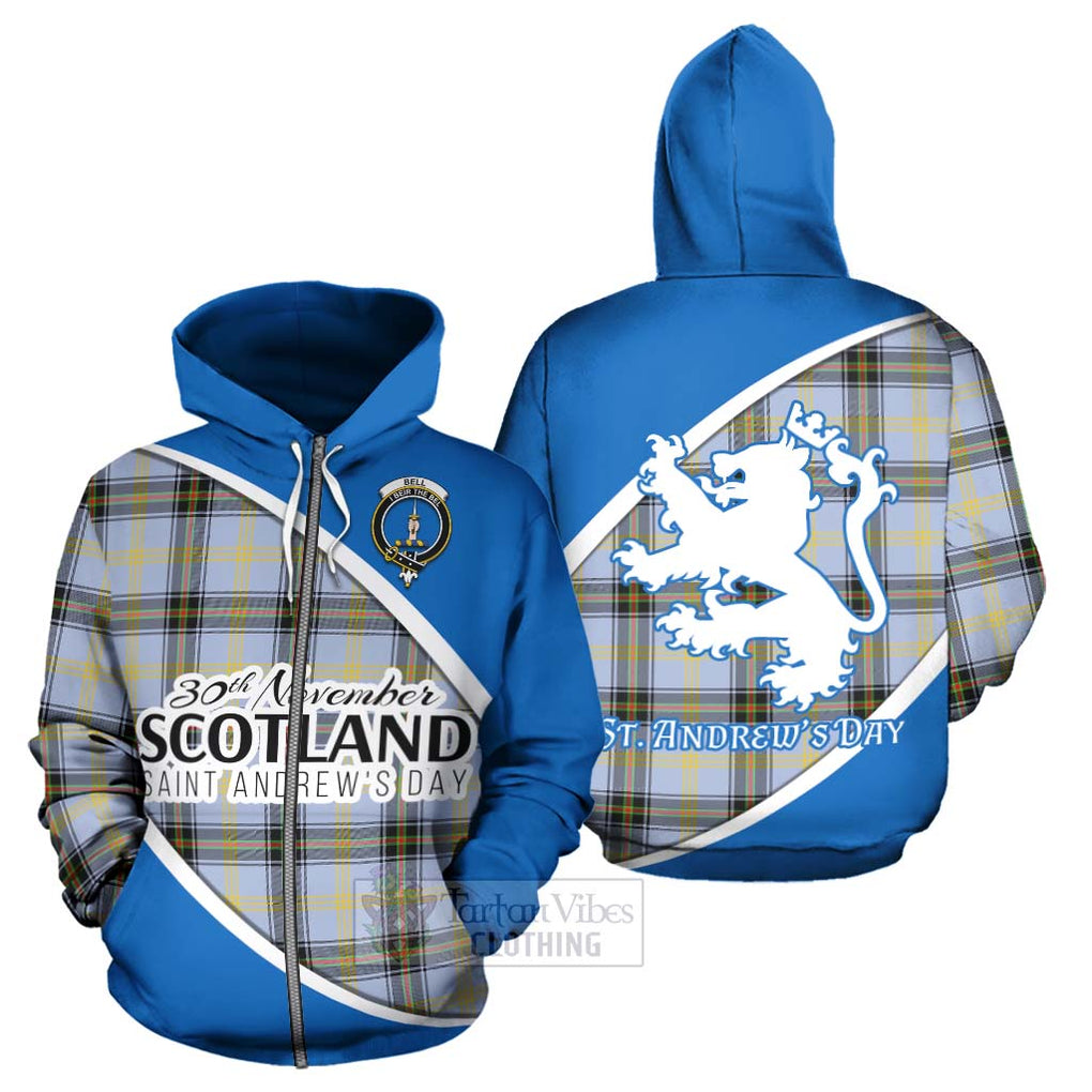 Tartan Vibes Clothing Bell Family Crest Tartan Hoodie Celebrate Saint Andrew's Day in Style