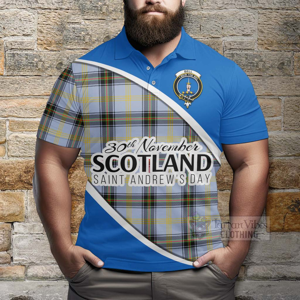 Tartan Vibes Clothing Bell Family Crest Tartan Polo Shirt Celebrate Saint Andrew's Day in Style