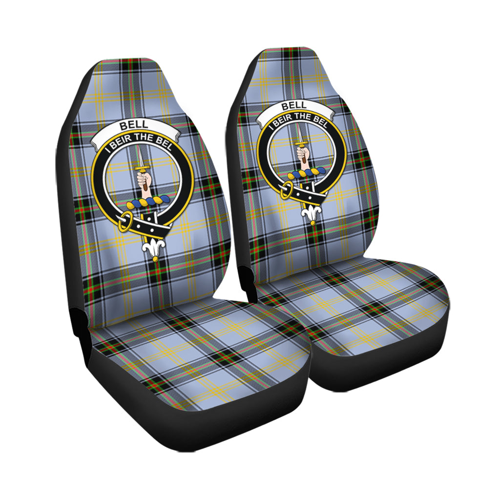 Bell Tartan Car Seat Cover with Family Crest - Tartan Vibes Clothing