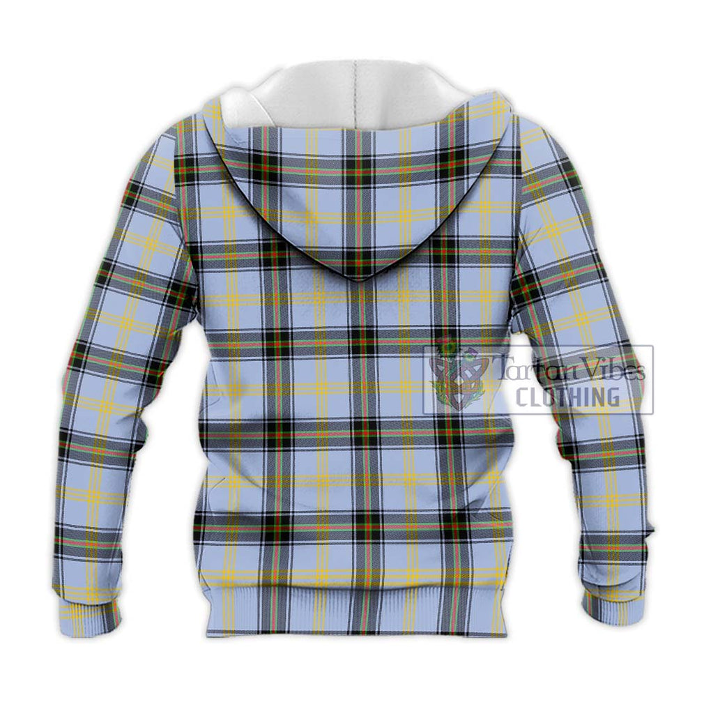 Bell Tartan Knitted Hoodie with Family Crest DNA In Me Style - Tartanvibesclothing Shop