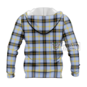 Bell Tartan Knitted Hoodie with Family Crest DNA In Me Style