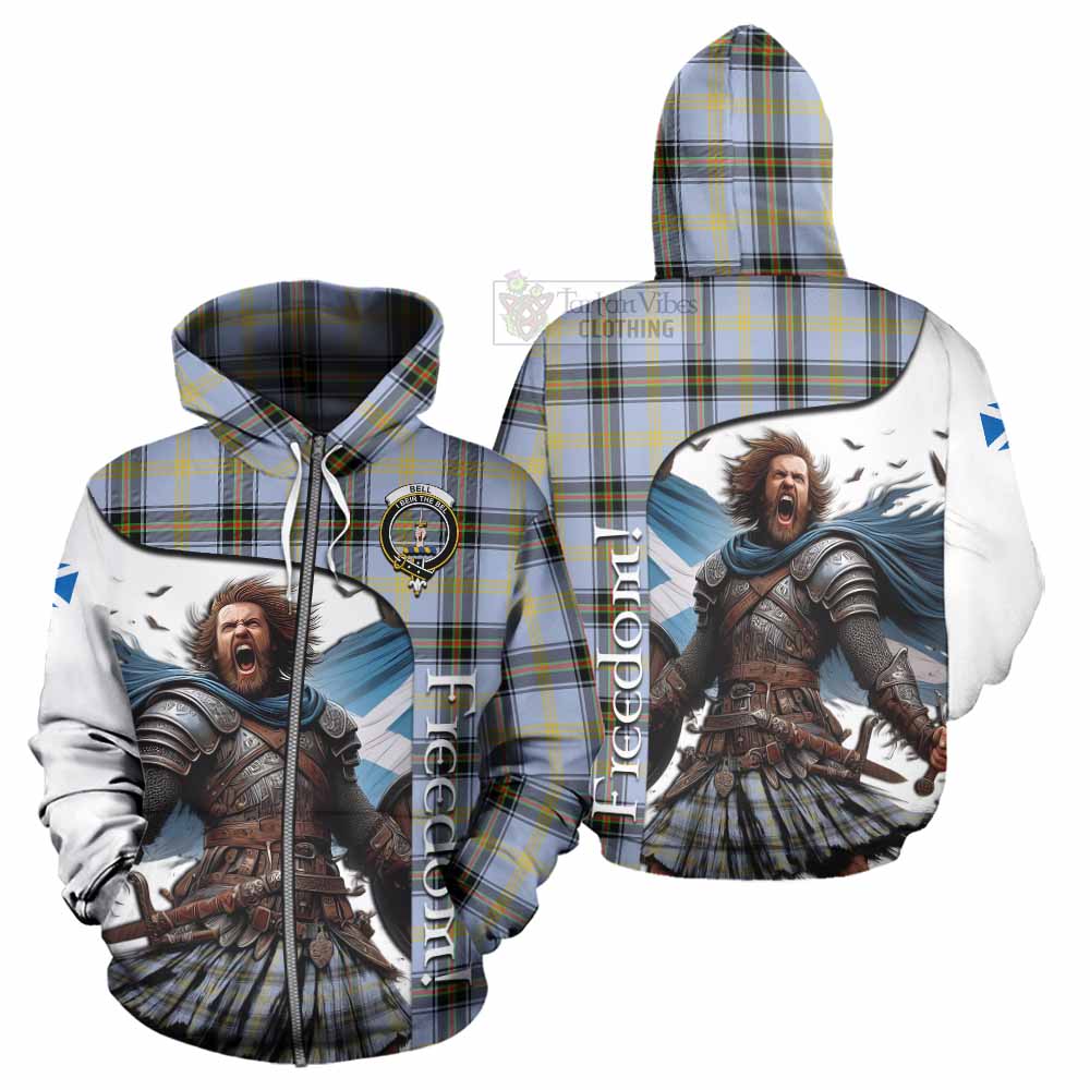 Tartan Vibes Clothing Bell Crest Tartan Hoodie Inspired by the Freedom of Scottish Warrior