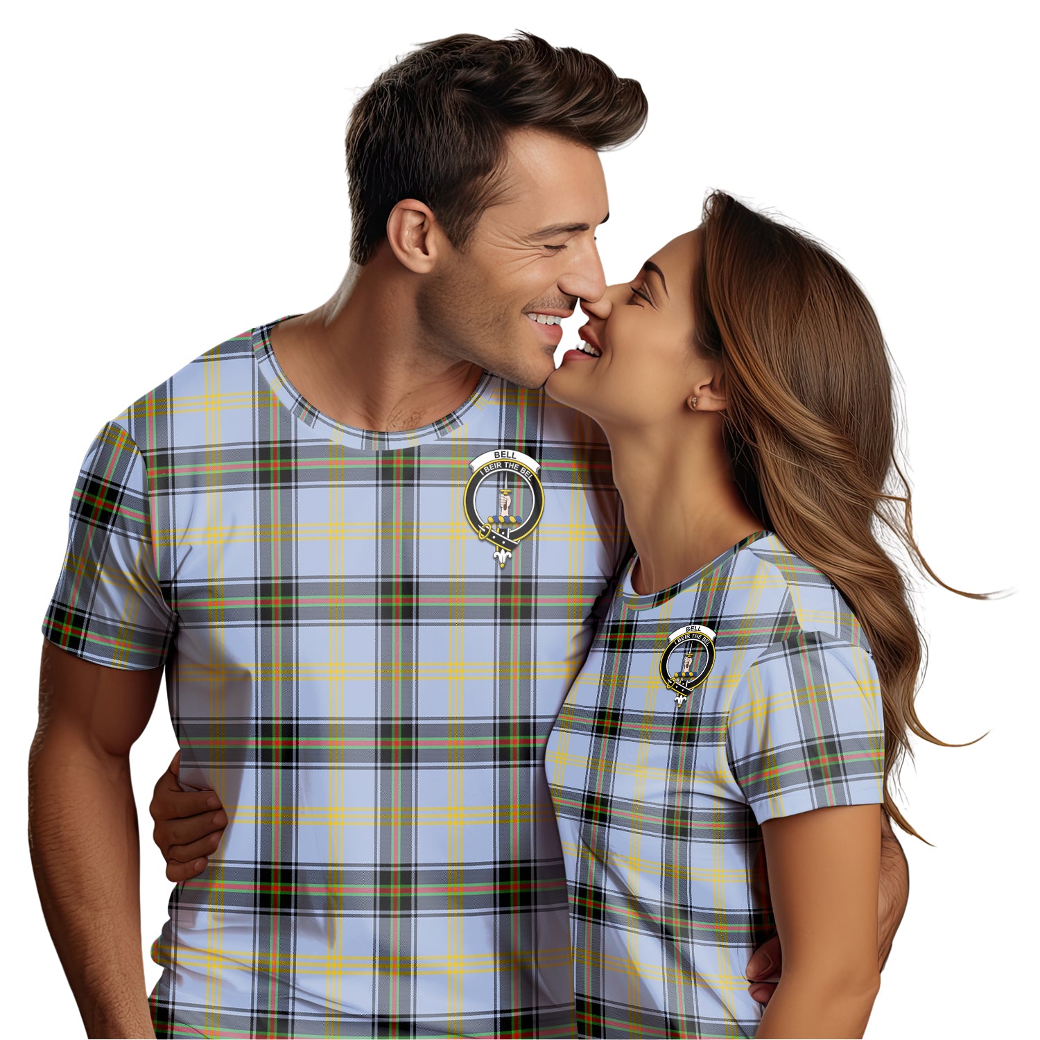 Bell Tartan T-Shirt with Family Crest - Tartan Vibes Clothing