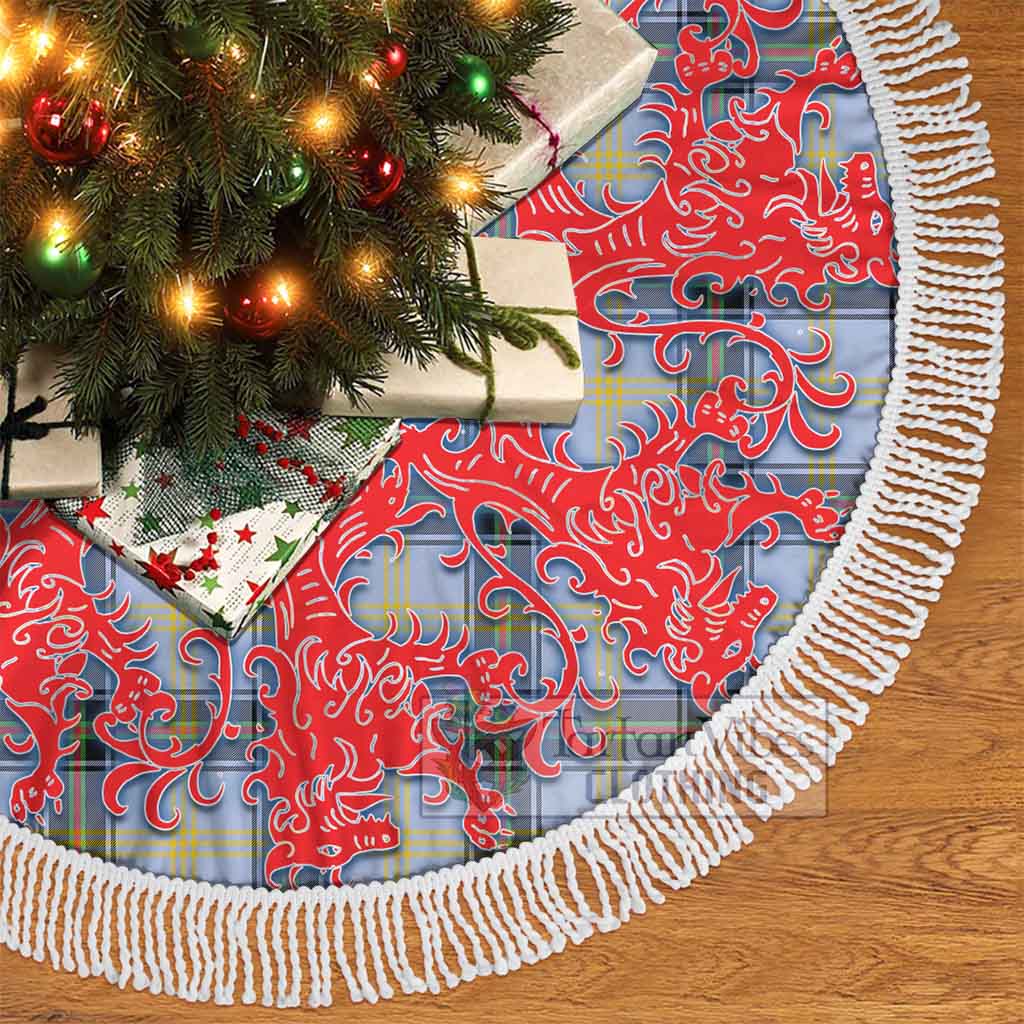 Tartan Vibes Clothing Bell Tartan Christmas Tree Skirt Lion Rampant Style