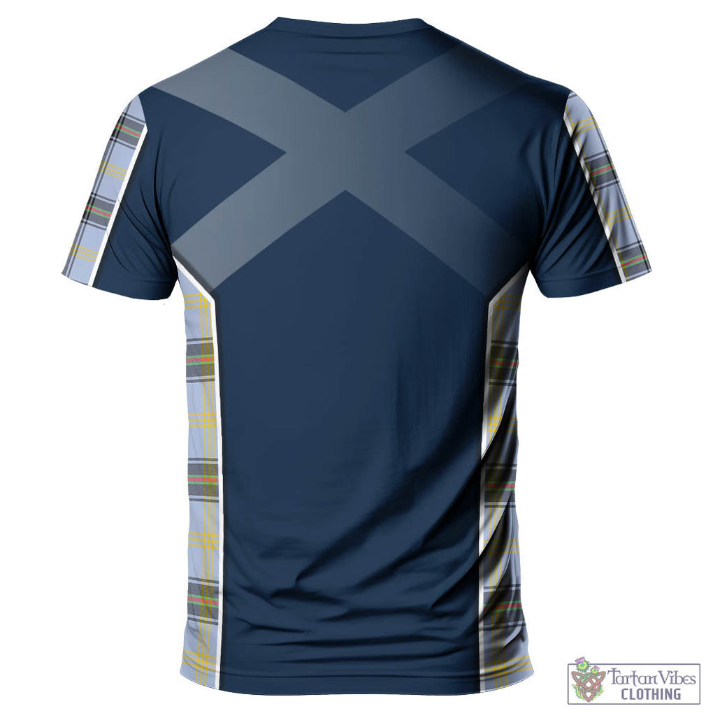 Tartan Vibes Clothing Bell Tartan T-Shirt with Family Crest and Scottish Thistle Vibes Sport Style