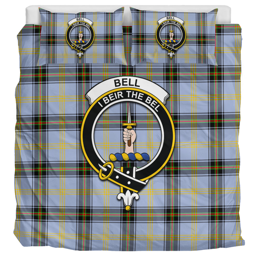 Bell Tartan Bedding Set with Family Crest UK Bedding Set UK Super King 104*94 inch - Tartan Vibes Clothing