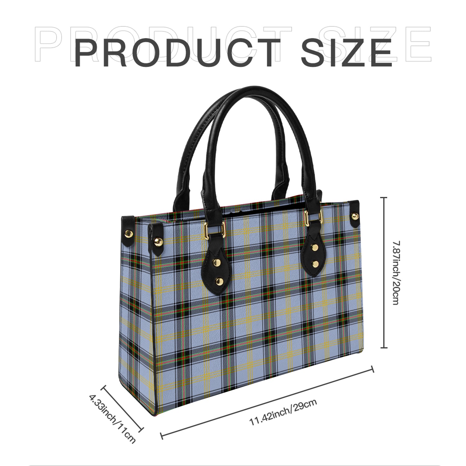 Bell Tartan Leather Bag - Tartanvibesclothing