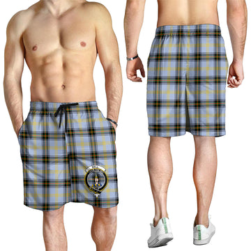 Bell Tartan Mens Shorts with Family Crest