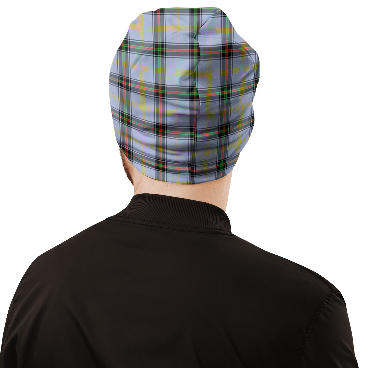 Bell Tartan Beanies Hat with Family Crest - Tartanvibesclothing