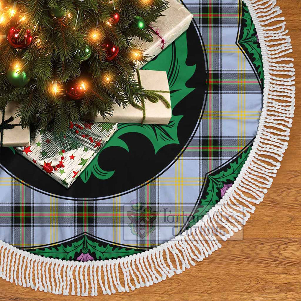 Tartan Vibes Clothing Bell Tartan Christmas Tree Skirt Scottish Thistle Style