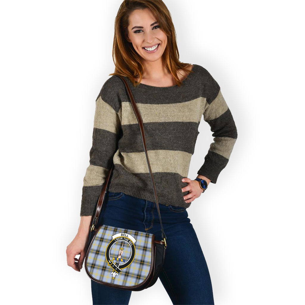 Bell Tartan Saddle Bag with Family Crest - Tartan Vibes Clothing