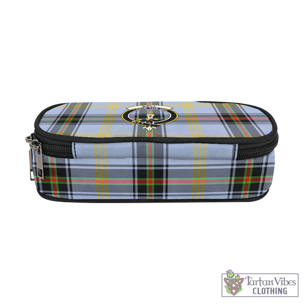 Tartan Vibes Clothing Bell Tartan Pen and Pencil Case with Family Crest