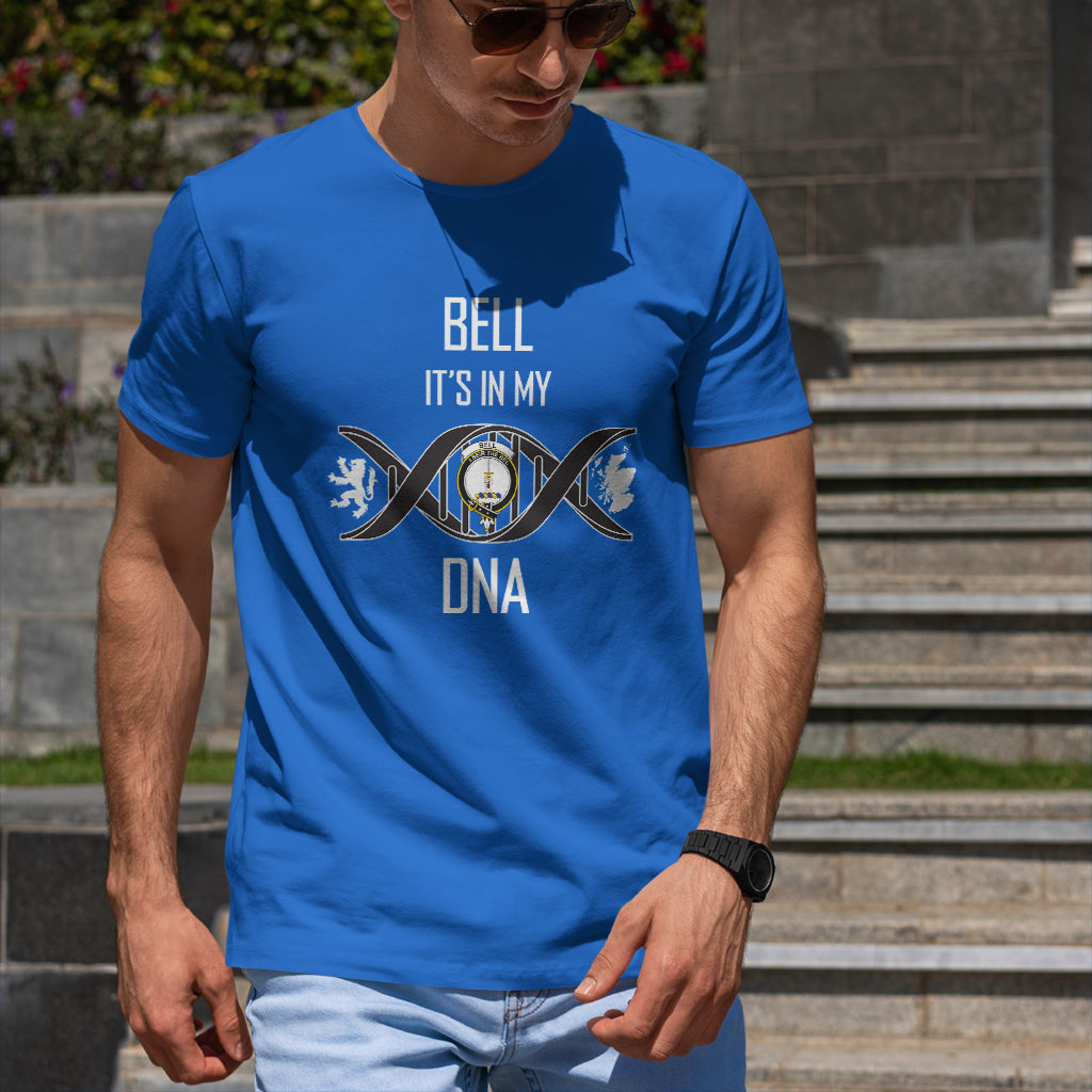 Bell Family Crest DNA In Me Mens T Shirt - Tartanvibesclothing