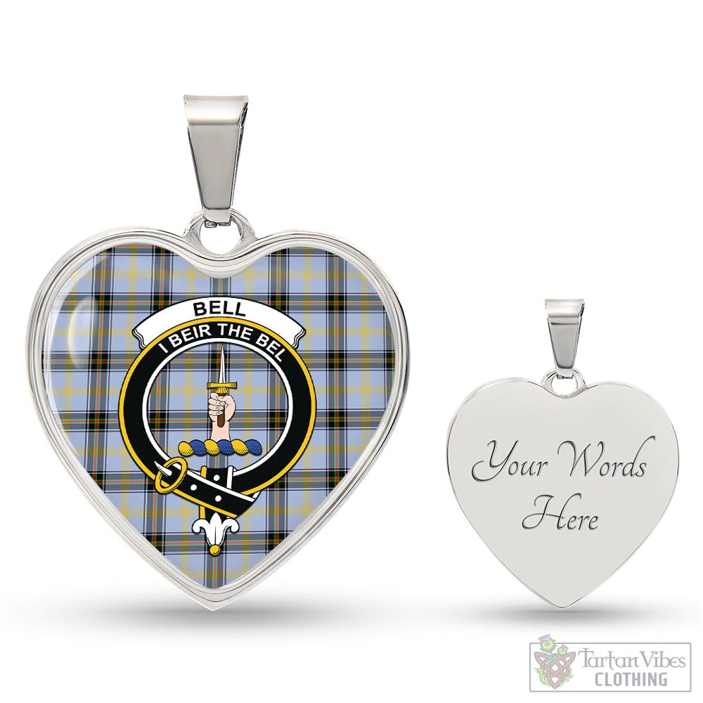 Tartan Vibes Clothing Bell Tartan Heart Necklace with Family Crest