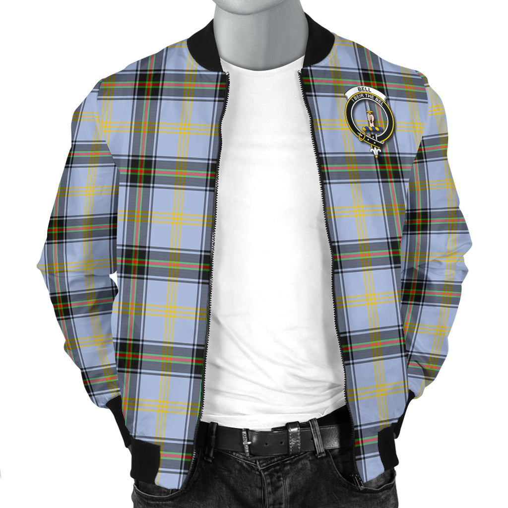 Bell Tartan Bomber Jacket with Family Crest - Tartanvibesclothing