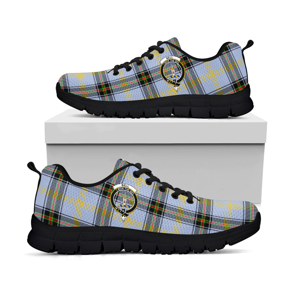 Bell Tartan Sneakers with Family Crest - Tartan Vibes Clothing