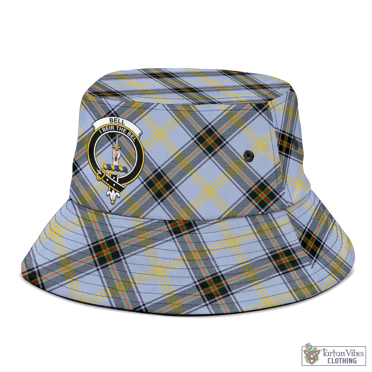 Tartan Vibes Clothing Bell Tartan Bucket Hat with Family Crest