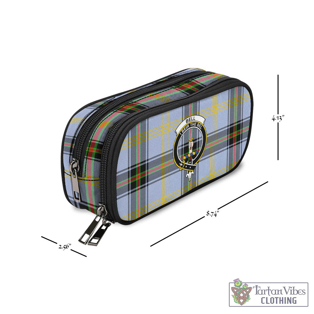 Tartan Vibes Clothing Bell Tartan Pen and Pencil Case with Family Crest