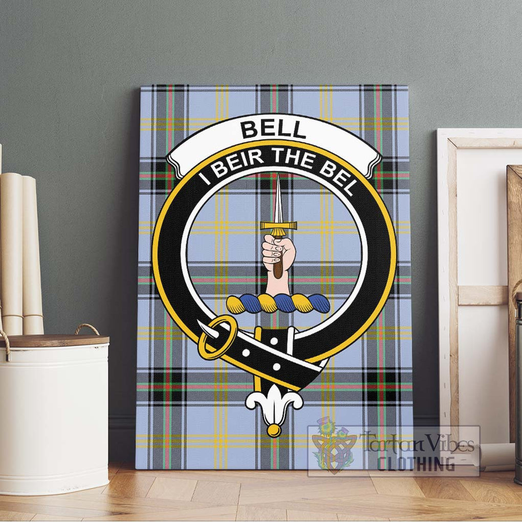 Bell of the Borders Tartan Canvas Print Wall Art with Family Crest Without Frame - Tartan Vibes Clothing