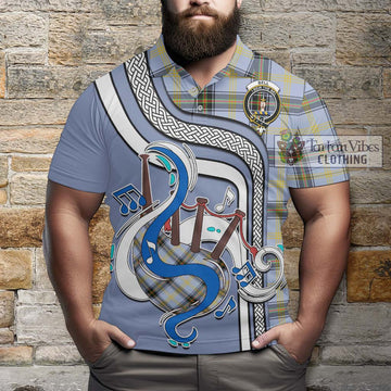 Bell of the Borders Tartan Polo Shirt with Epic Bagpipe Style