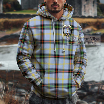 Bell of the Borders Tartan Cotton Hoodie with Family Crest