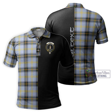 Bell of the Borders Tartan Polo Shirt with Family Crest and Half Of Me Style