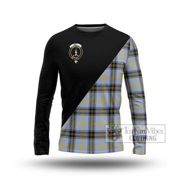 Bell of the Borders Tartan Long Sleeve T-Shirt with Family Crest and Military Logo Style