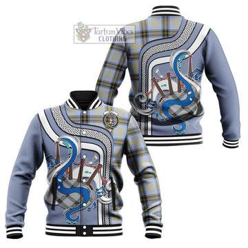 Bell of the Borders Tartan Baseball Jacket with Epic Bagpipe Style