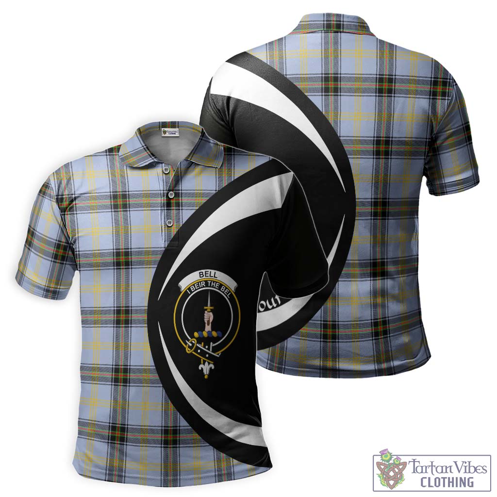 Bell of the Borders Tartan Men's Polo Shirt with Family Crest Circle Style Kid - Tartan Vibes Clothing