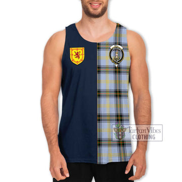 Bell of the Borders Tartan Men's Tank Top Alba with Scottish Lion Royal Arm Half Style