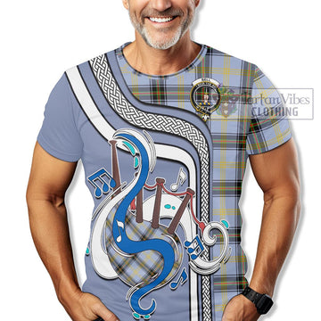 Bell of the Borders Tartan T-Shirt with Epic Bagpipe Style