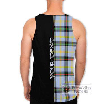 Bell of the Borders Tartan Men's Tank Top with Family Crest and Half Of Me Style