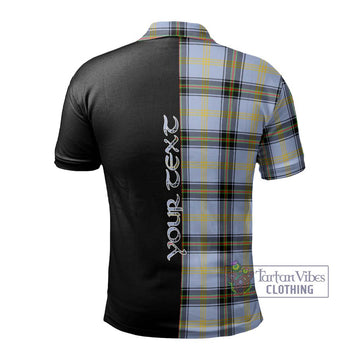 Bell of the Borders Tartan Polo Shirt with Family Crest and Half Of Me Style