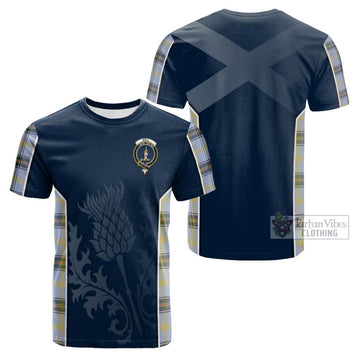 Bell of the Borders Tartan Cotton T-shirt with Family Crest and Scottish Thistle Vibes Sport Style