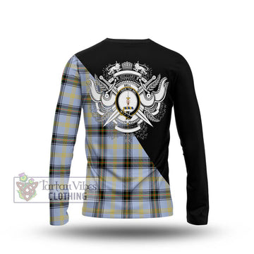 Bell of the Borders Tartan Long Sleeve T-Shirt with Family Crest and Military Logo Style