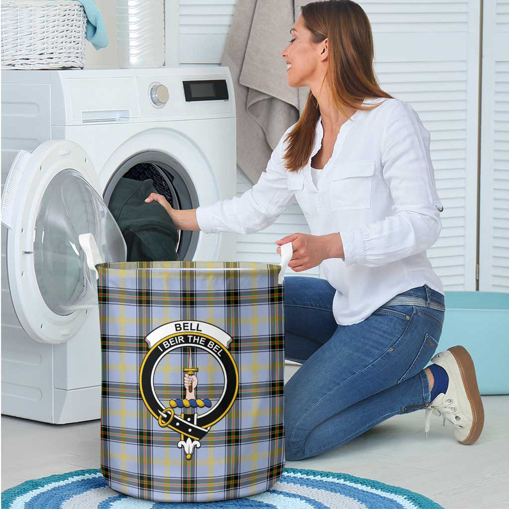 Bell of the Borders Tartan Laundry Basket with Family Crest - Tartanvibesclothing Shop