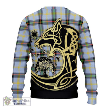 Bell of the Borders Tartan Ugly Sweater with Family Crest Celtic Wolf Style