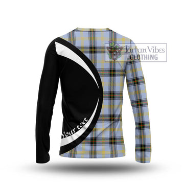 Bell of the Borders Tartan Long Sleeve T-Shirt with Family Crest Circle Style