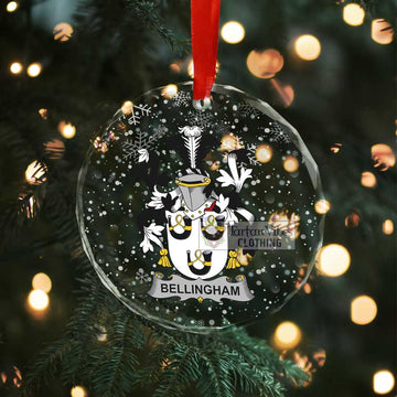 Bellingham Irish Clan Christmas Glass Ornament with Coat of Arms