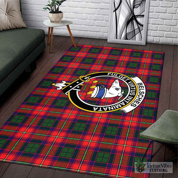 Belsches Tartan Area Rug with Family Crest