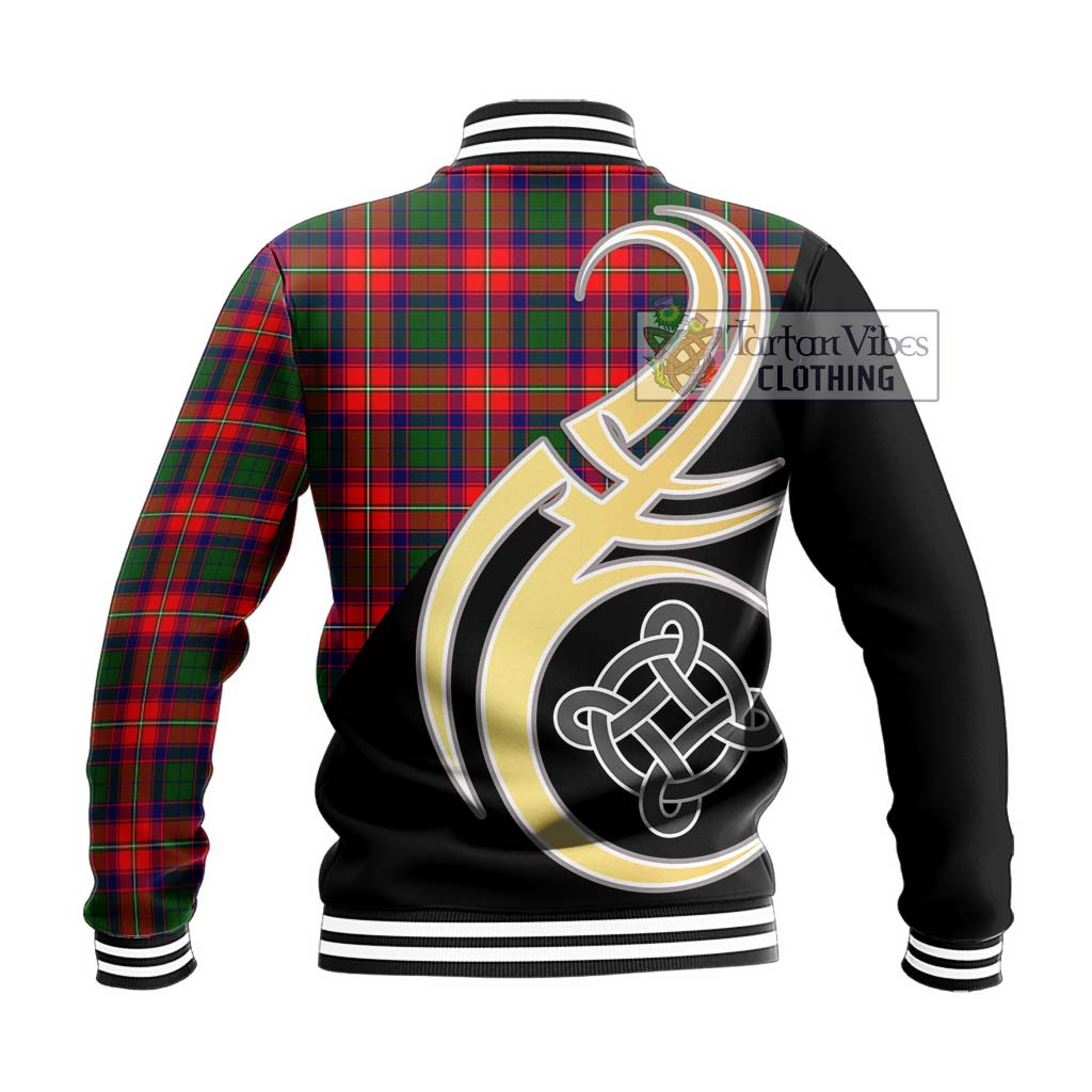 Belsches Tartan Baseball Jacket with Family Crest and Celtic Symbol Style - Tartan Vibes Clothing