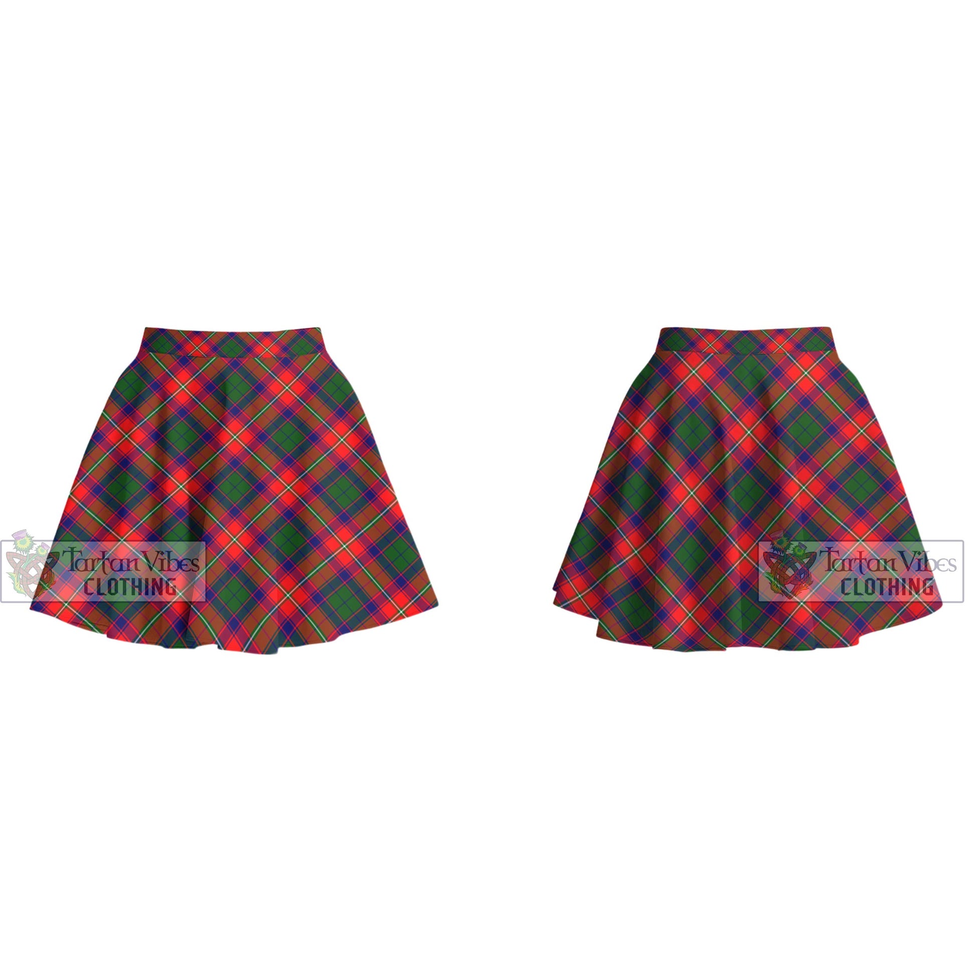 Tartan Vibes Clothing Belsches Tartan Women's Plated Mini Skirt